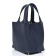 HERMES Taurillon Clemence Picotin Lock 18 PM Bleu Nuit