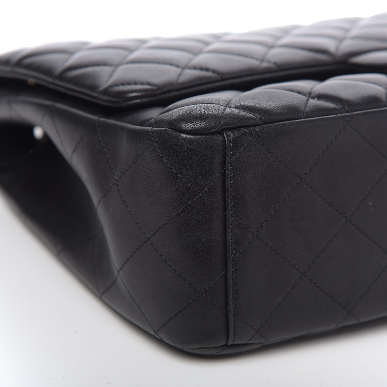 CHANEL Lambskin Quilted Maxi Single Flap Black