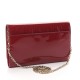 DIOR Patent Calfskin Montaigne 30 Pouch Cherry Red