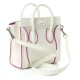 CELINE Smooth Calfskin Nano Luggage White Magenta