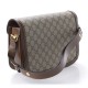 1GUCCI GG Supreme Monogram 1955 Horsebit Shoulder Bag Brown