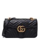 1GUCCI Calfskin Matelasse Small GG Marmont Black