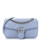 1GUCCI Calfskin Matelasse Small GG Marmont Shoulder Bag Pastel Blue