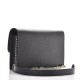 GUCCI Dollar Calfskin Interlocking G Chain Wallet Black