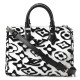 LOUIS VUITTON Monogram Tufted X UF Speedy Bandouliere 25 White Black