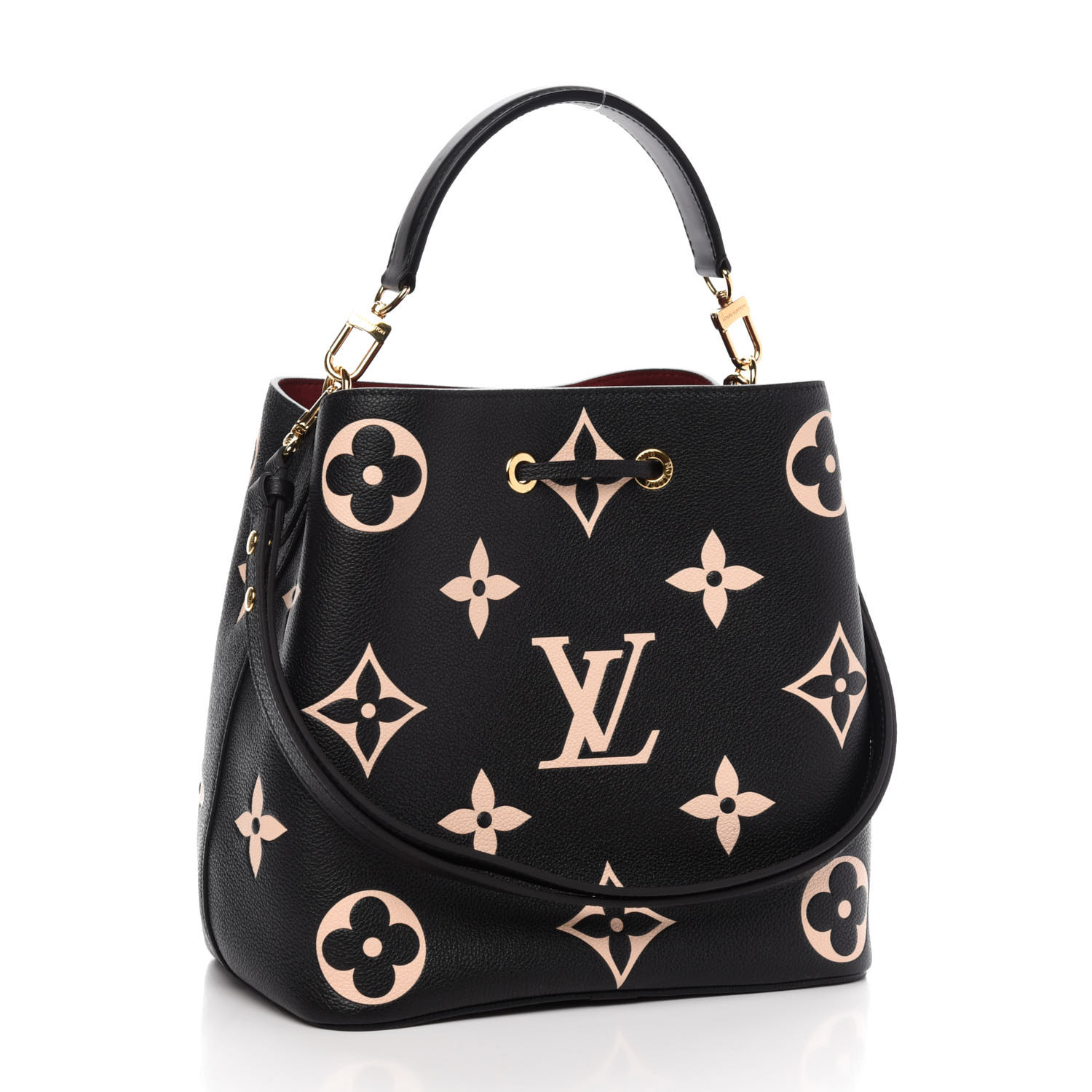 LOUIS VUITTON Empreinte Monogram Giant Neonoe MM Black Beige