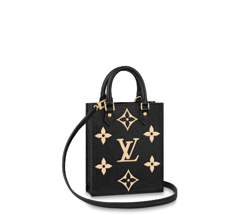 1Louis Vuitton Petit Sac Plat Bag Monogram Empreinte Black Silkscreen Organ Bag