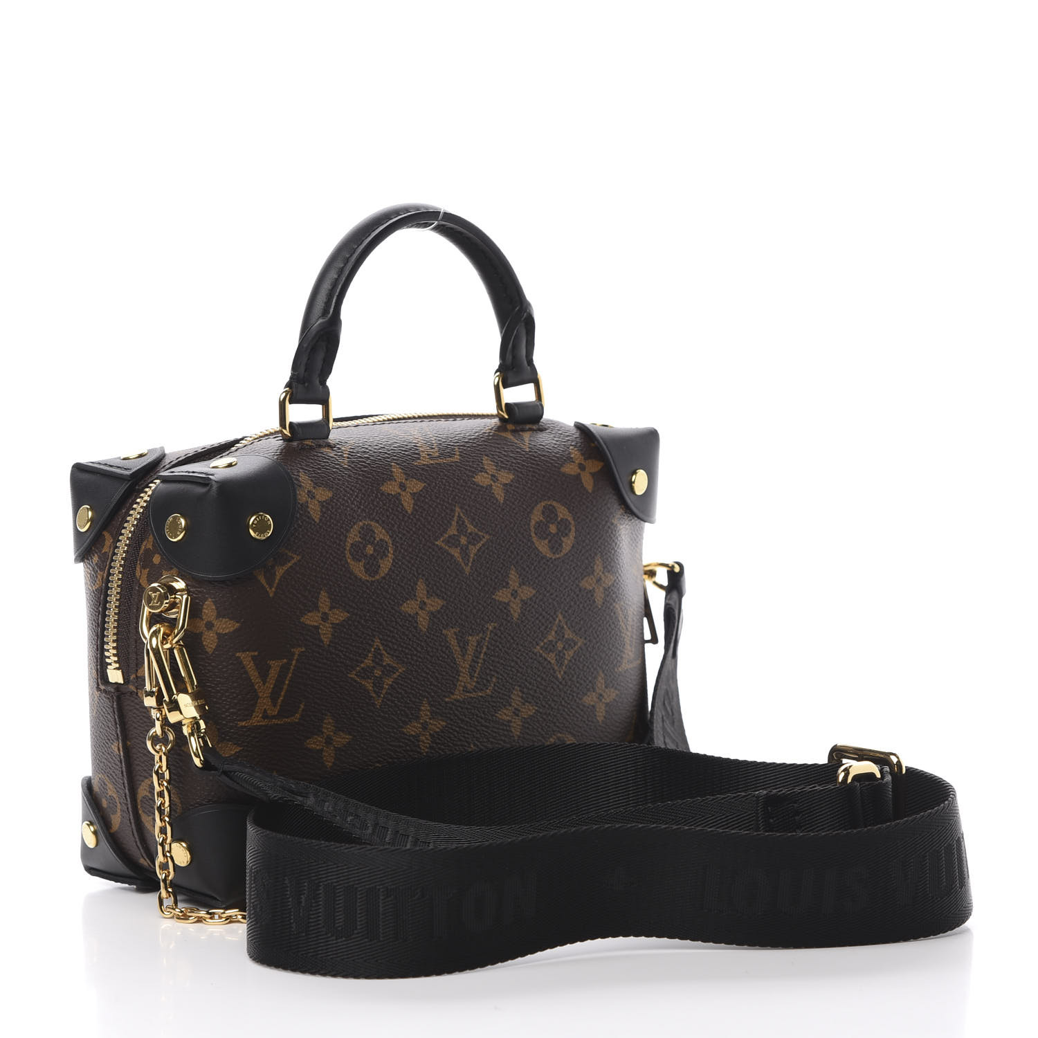 LOUIS VUITTON 1Monogram Petite Malle Souple Black