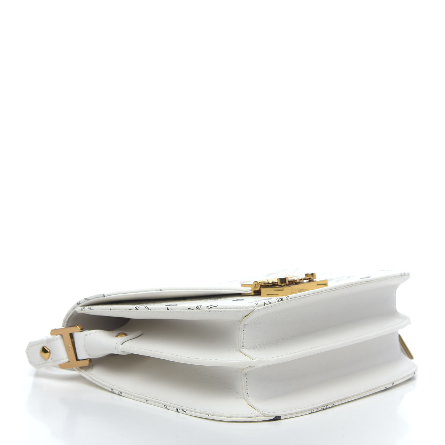 MCM Visetos Small Patricia Crossbody Bag White