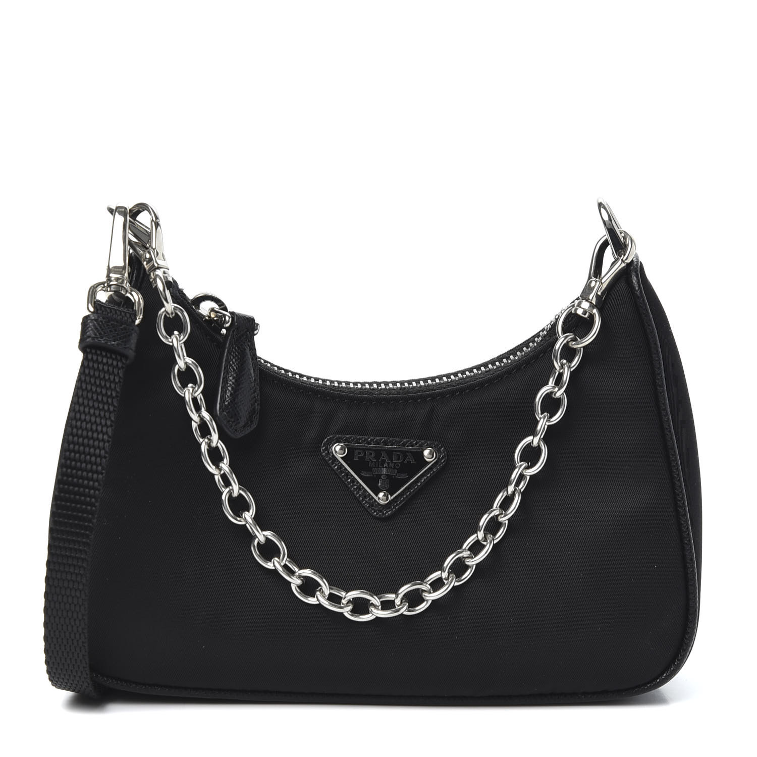 PRADA Tessuto Nylon Mini Re-Edition 2000 Shoulder Bag Black