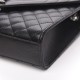 YSL Grain De Poudre Textured Mixed Matelasse Triquilt Medium Monogram Satchel Black