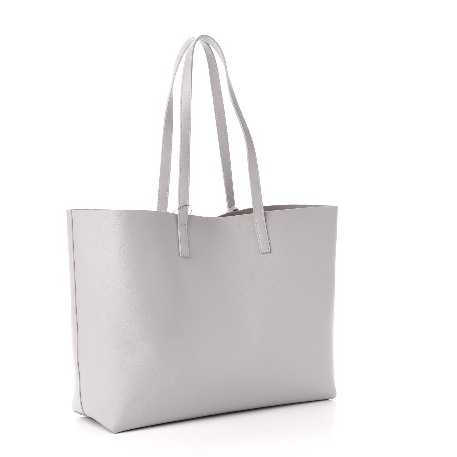 YSL Calfskin Large Shopping Tote Granite