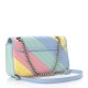 0GUCCI Calfskin Matelasse Diagonal Small GG Marmont Shoulder Bag Multicolor Pastel